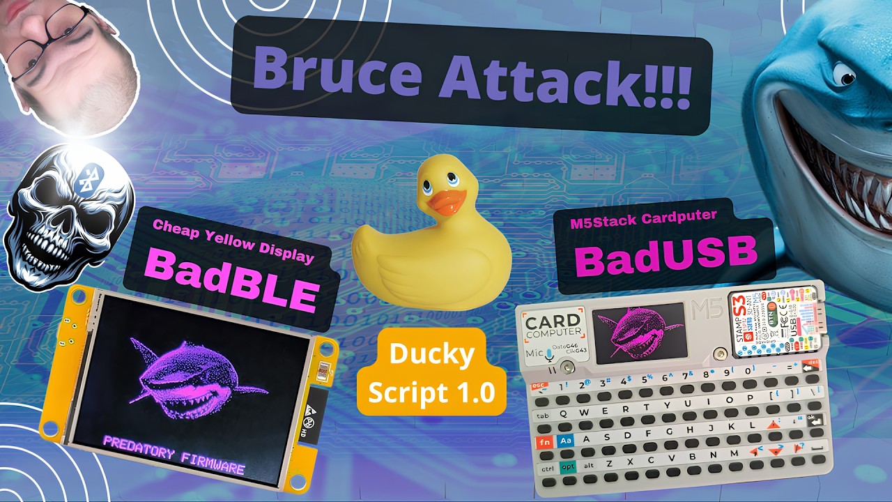 Obteniendo Contraseñas Wi-Fi con Ataques BadUSB BadBLE BRUCE Cardputer CYD 2432S028R PASO A PASO!!!