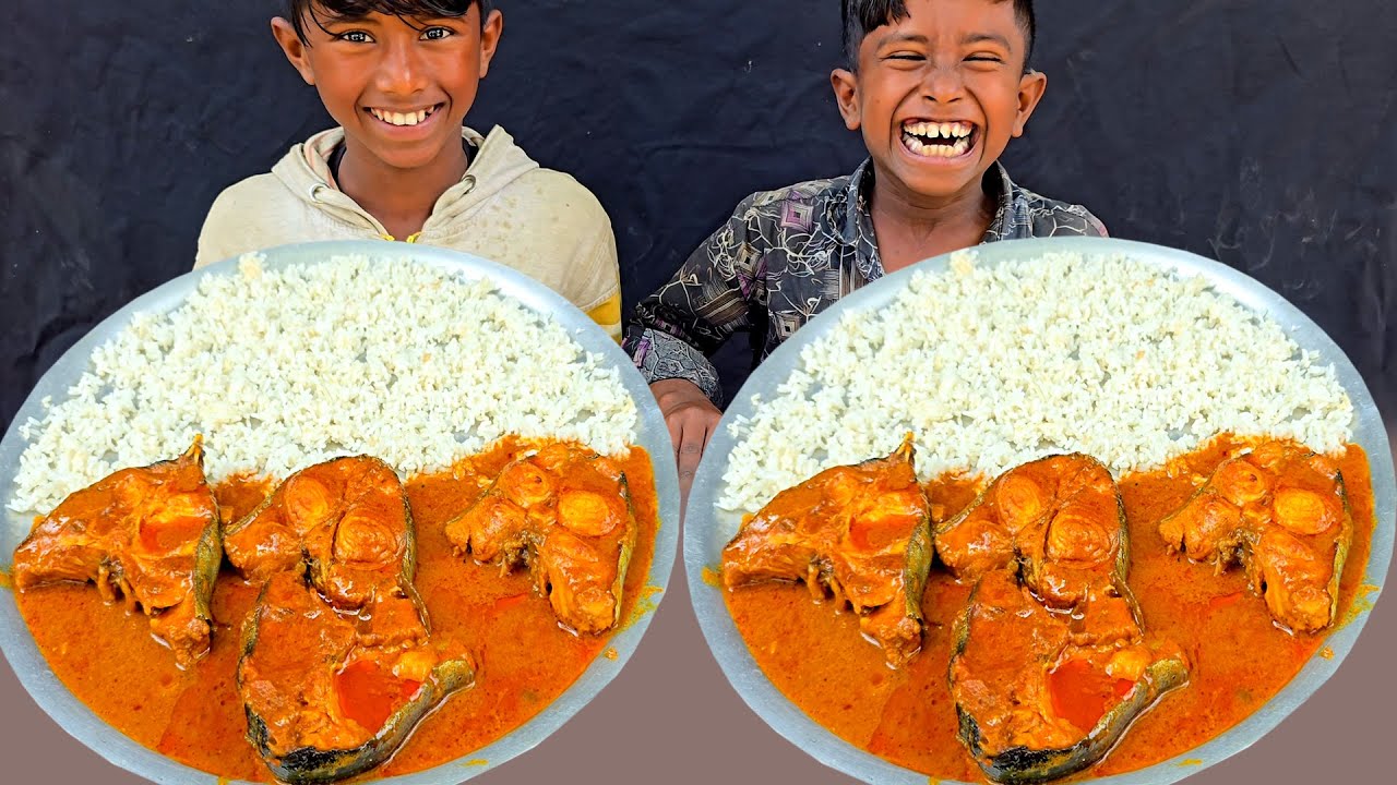 Fish Eating Challenge || Spicy Fish Curry with Rice Eating Competition || Eating Contest