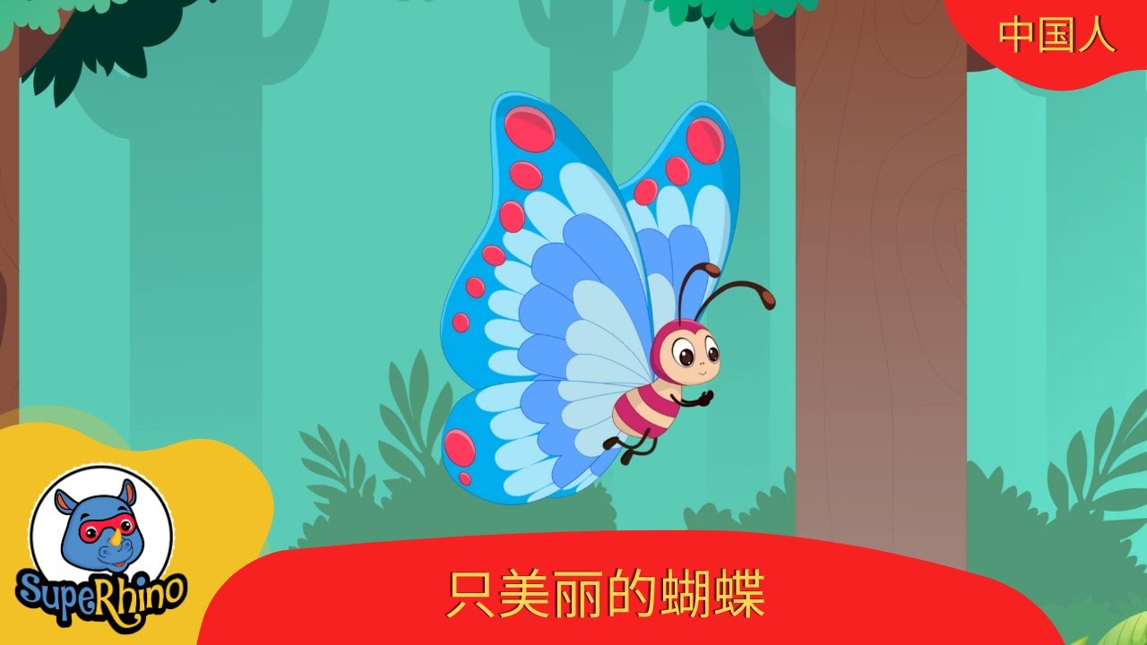 只美丽的蝴蝶 | 兒歌 | SupeRhino