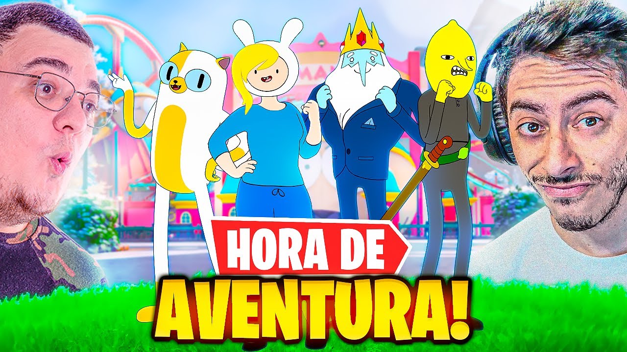 USEI AS NOVAS SKINS DE HORA DE AVENTURA NO FORTNITE! 😱🔥 JOGANDO COM O PATRIOTA!