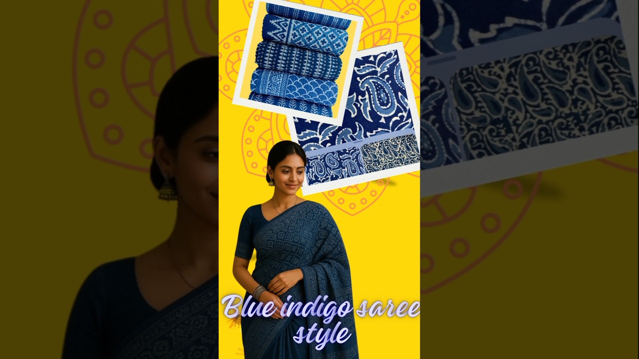 This Indigo blue will steal your heart!#Sareelove#EthnicWear#IndigoSaree#IndigoLove#IndigoVibes