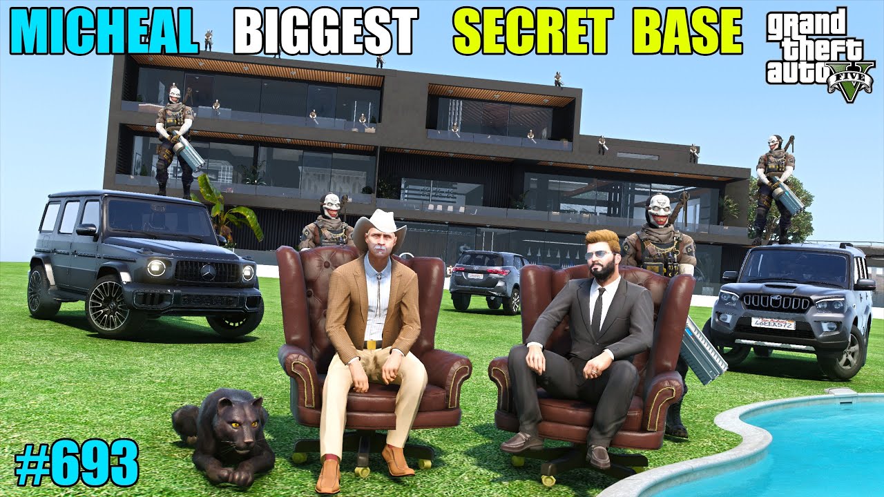 GTA 5 : MICHAEL NEW $10 BILLION SECRET BASE FOR SECURITY | GTA 5 GAMEPLAY #693