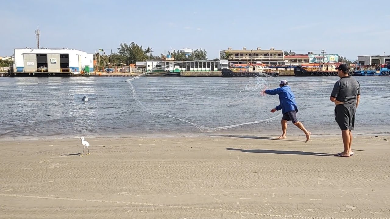 Pesca de tarrafas, 18-09-23, Barra de Tramandaí.