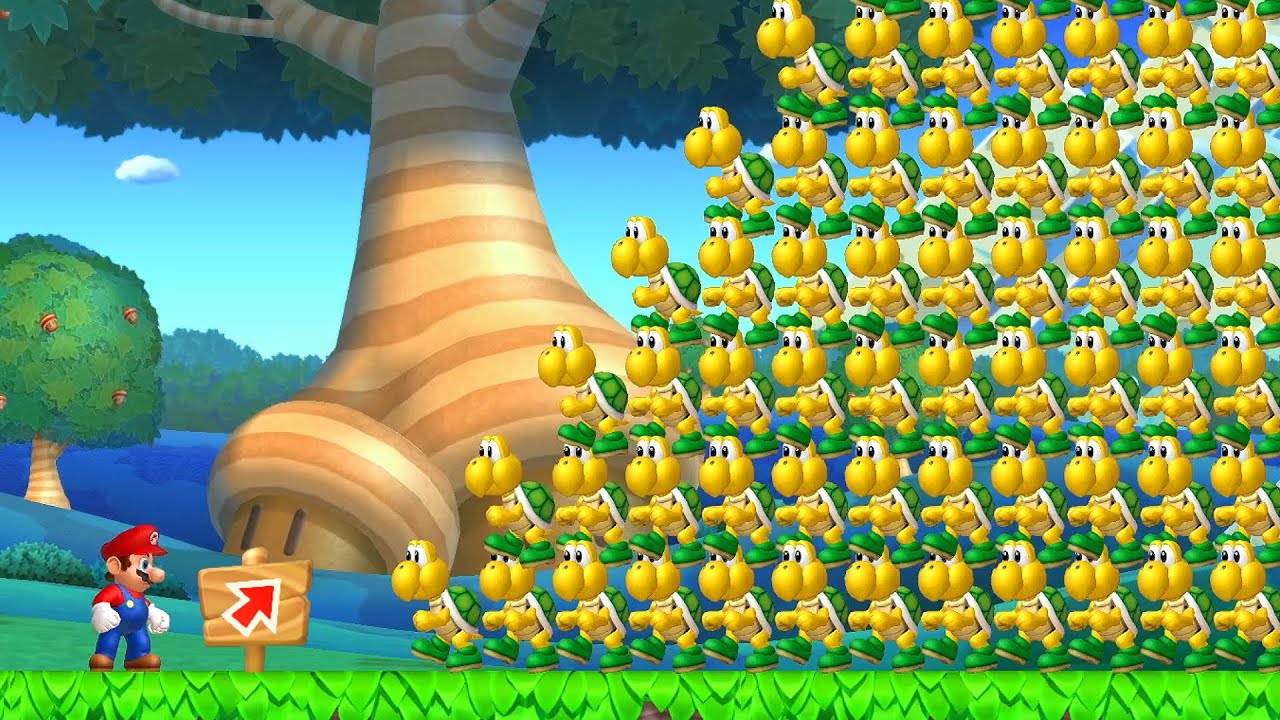 Can Mario Defeat 999 Koopas in New Super Mario Bros. U?