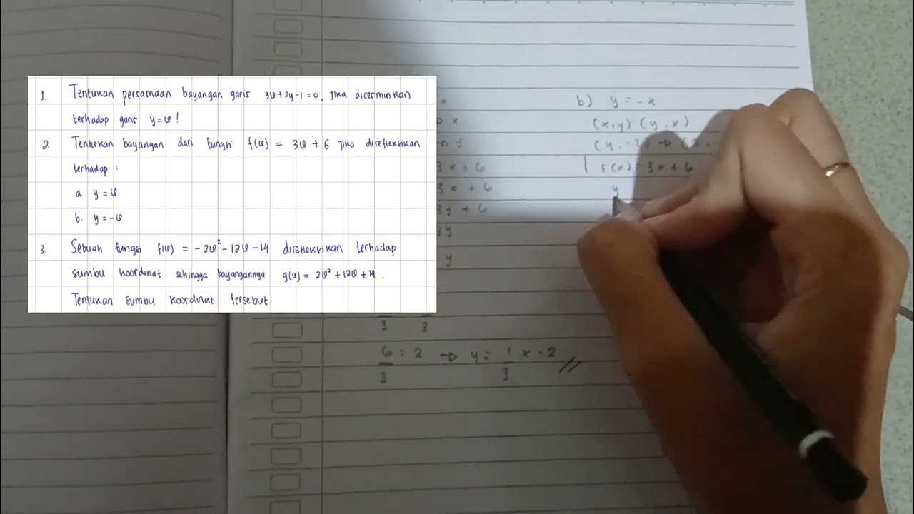 tutorial menyelesaikan 3 soal refleksi (pencerminan)