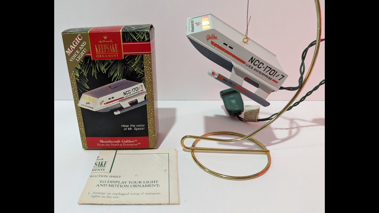 Star Trek Shuttlecraft Galileo Hallmark Keepsake Christmas Ornament 1992