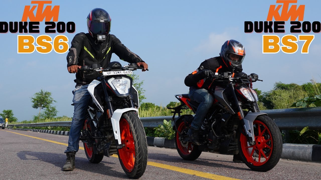 KTM Duke 200 Bs6 vs Duke 200 BS7 Drag Race,