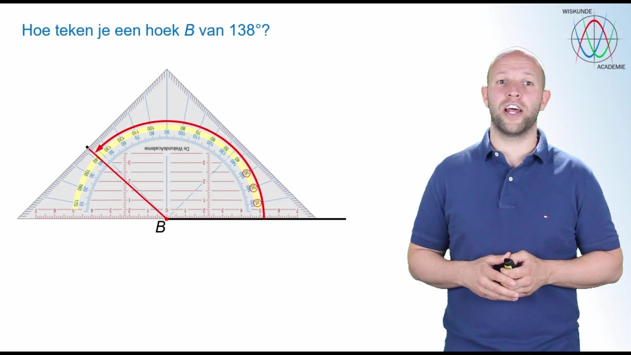 De geodriehoek - hoe teken je een hoek? (havo/vwo 1) - WiskundeAcademie