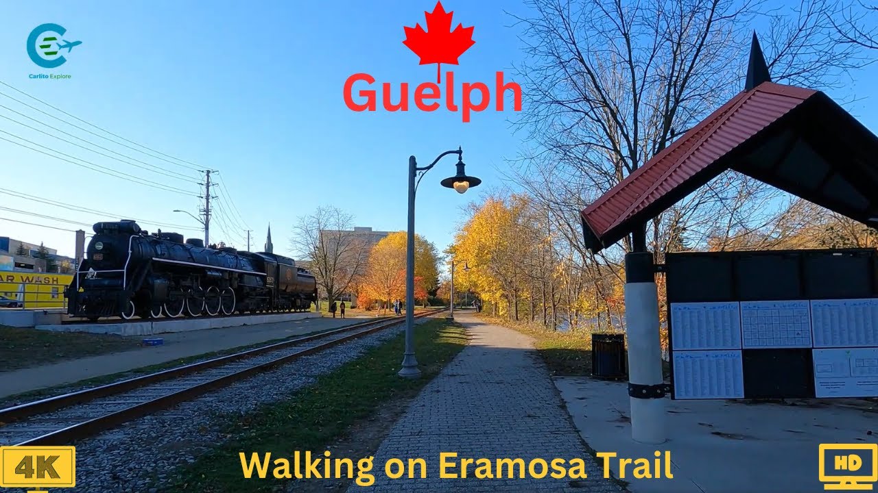 Walking Tour Eramosa River Trail . Guelph, Ontario. Canada | Virtual Tour  Guelph, Canada
