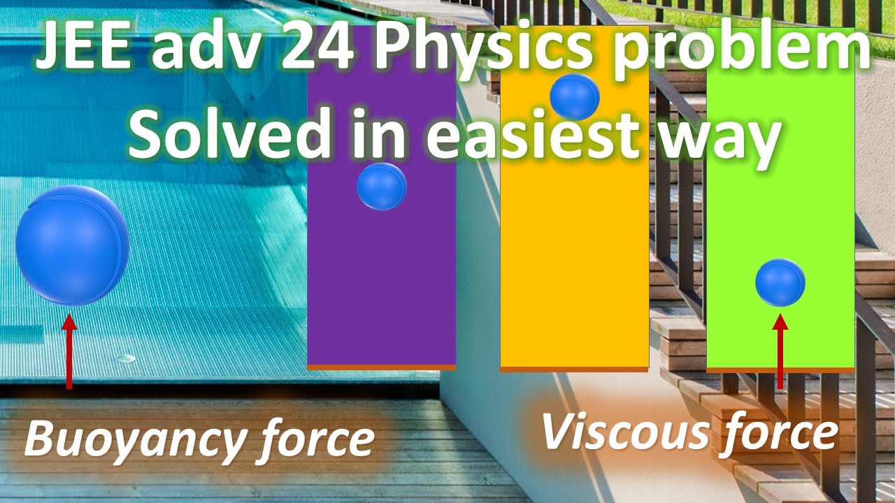 JEE advance 2024| Physics Problem| Buoyancy force| Viscous Force| Class 11| Class 12| NEET|