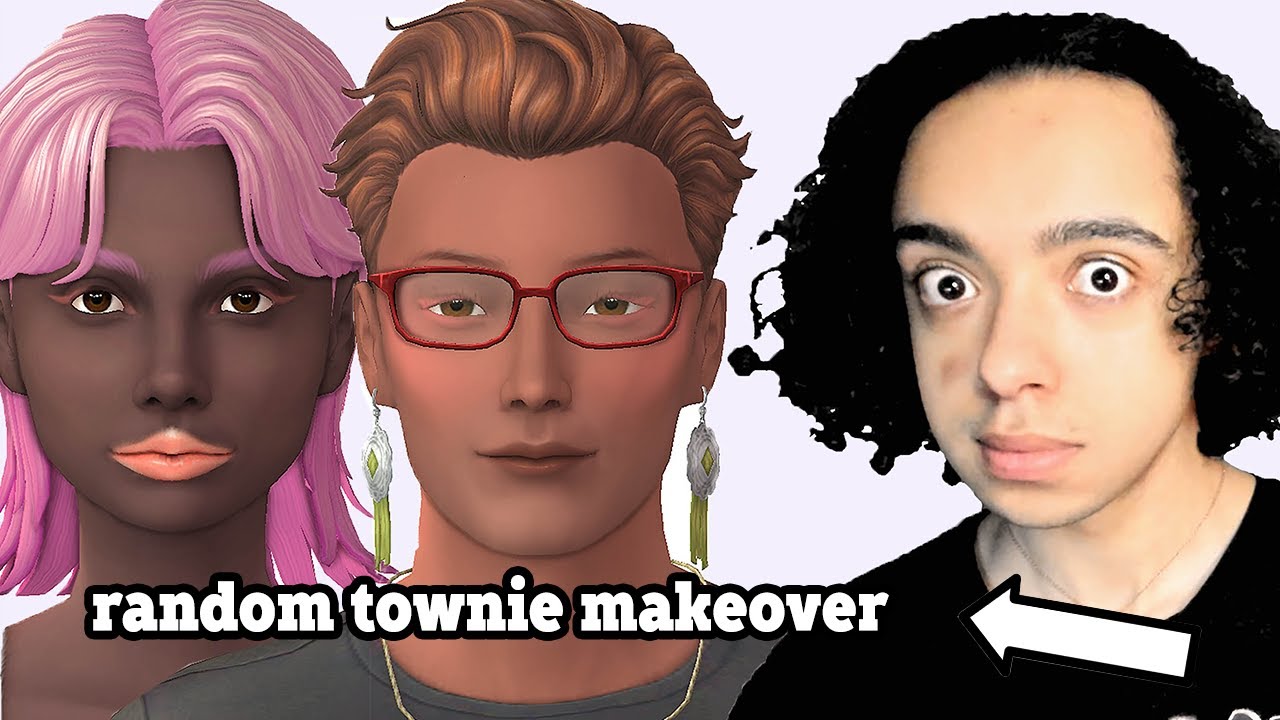 Extreme RANDOM Townie Makeovers 😭(The Sims 4)