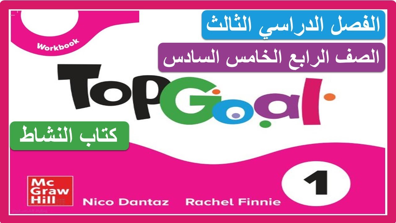 حل كتاب الانجليزي للصف الرابع الخامس السادس الابتدائي الفصل الثالث  top goal 1 / work book