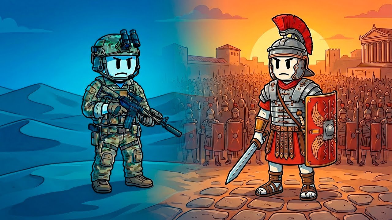 ¿Podrían 300 Soldados Modernos conquistar el Imperio Romano? #imperioromano   #historiaalternativa