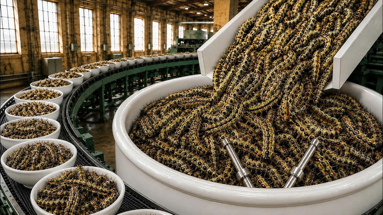 The Truth About A Factory Processing Tons Of Worm Snacks Every Day | Full Process