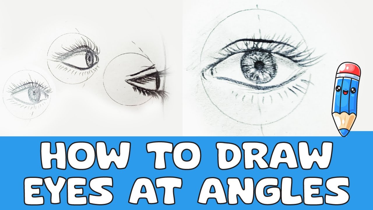 Drawing eyes at four angles | one eye different shapes 🎨