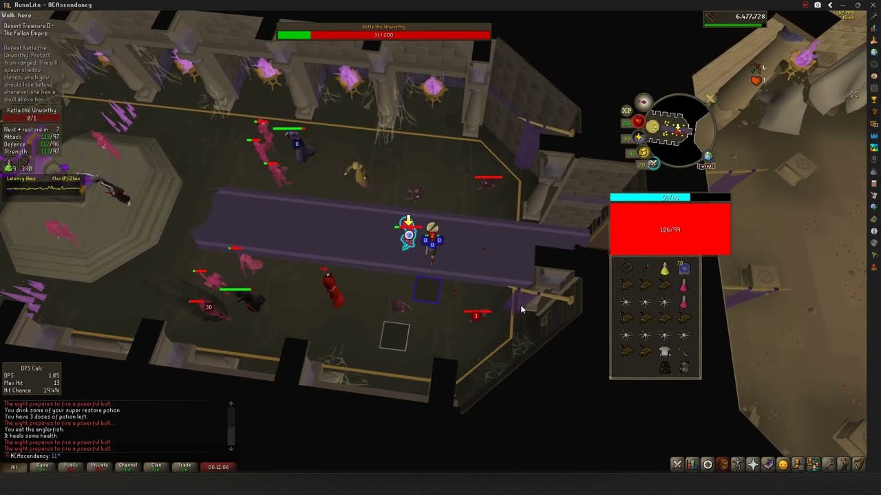OSRS - HCIM - Desert Treasure 2 Final Fight