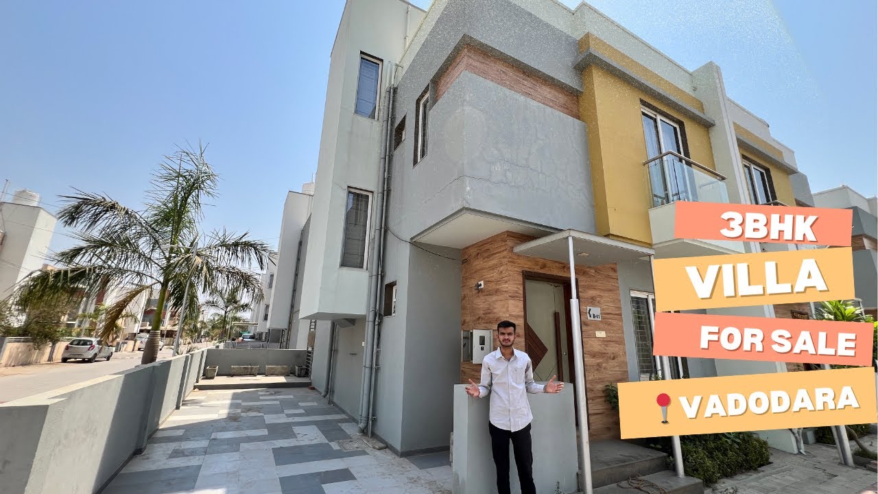 3 Bedroom 1 Hall Kitchen with Private Car Parking & Garden Luxury Villa For Sale In Vadodara #india