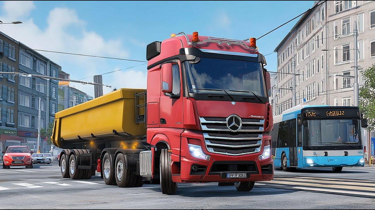 Truck Simulator Ultimate🚛💛45 km City Haul: Dump Truck, Traffic Jam&Train🚦🚆iOS Android Real Gameplay