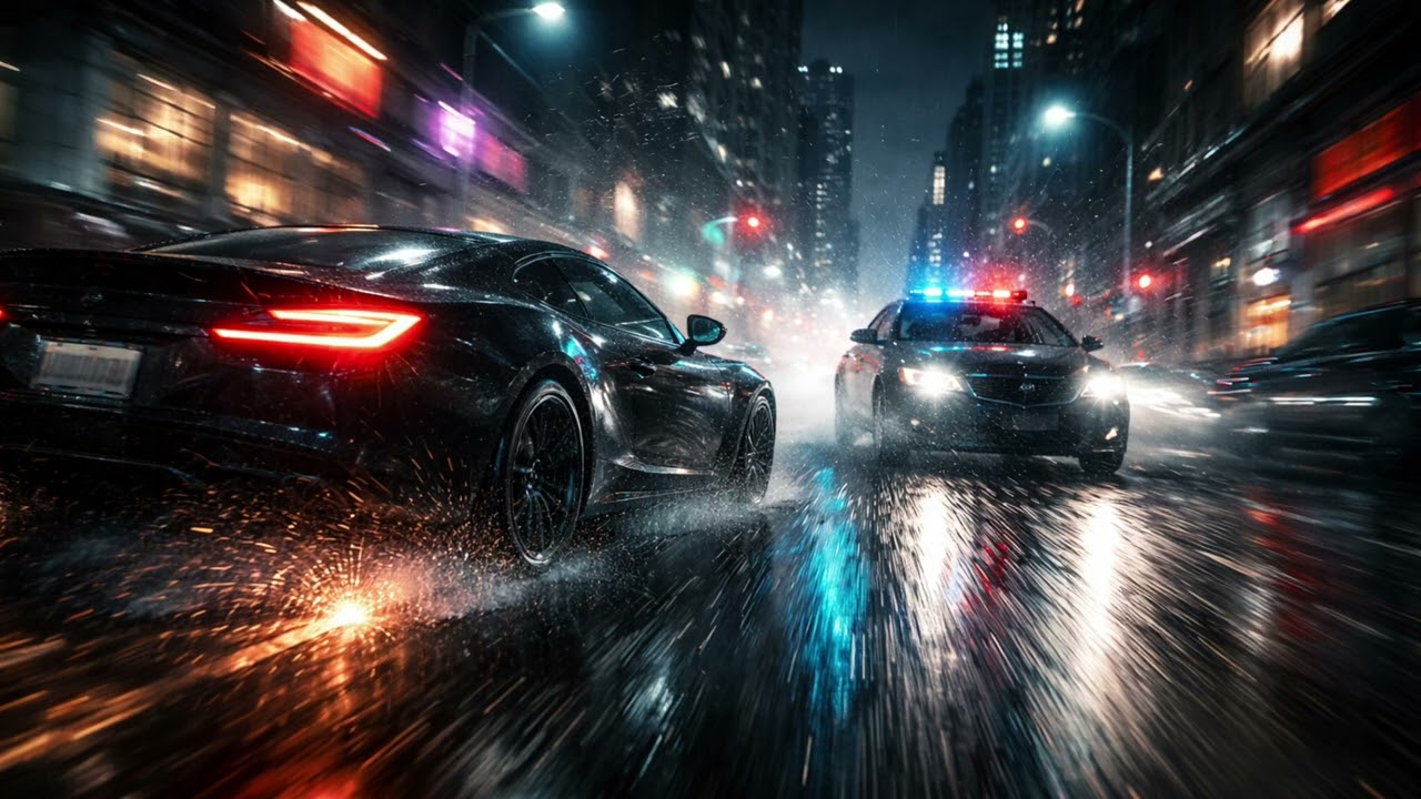 Car Chase Through the City | High-Speed Action Music