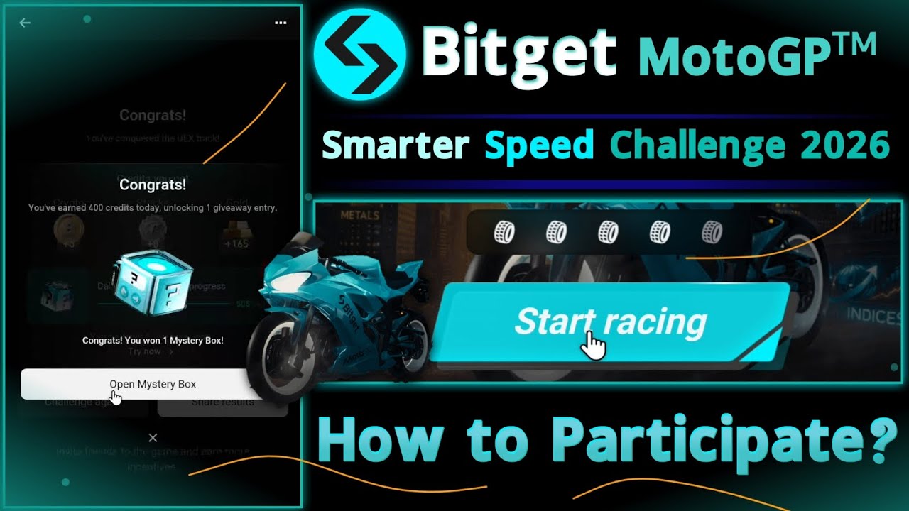 Smarter Speed ​​Challenge 2026 | Кампания Bitget MotoGP | Как принять участие и выполнить задания