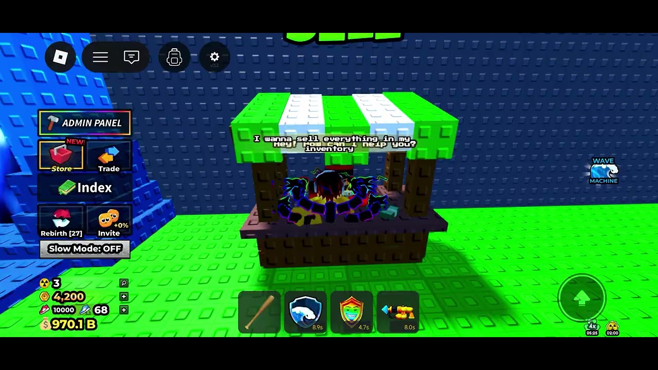 Playing escape tsnaumi for brainrots with admin panel