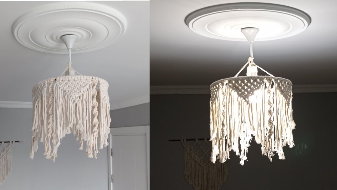 MAKROME AVİZE YAPIMI 🌼 &Ccedil;OK PRATİK VE &Ccedil;OK ŞIK MAKROME AVİZE | DIY AVİZE YAPIMI 🎈🎈 #diy #makrome