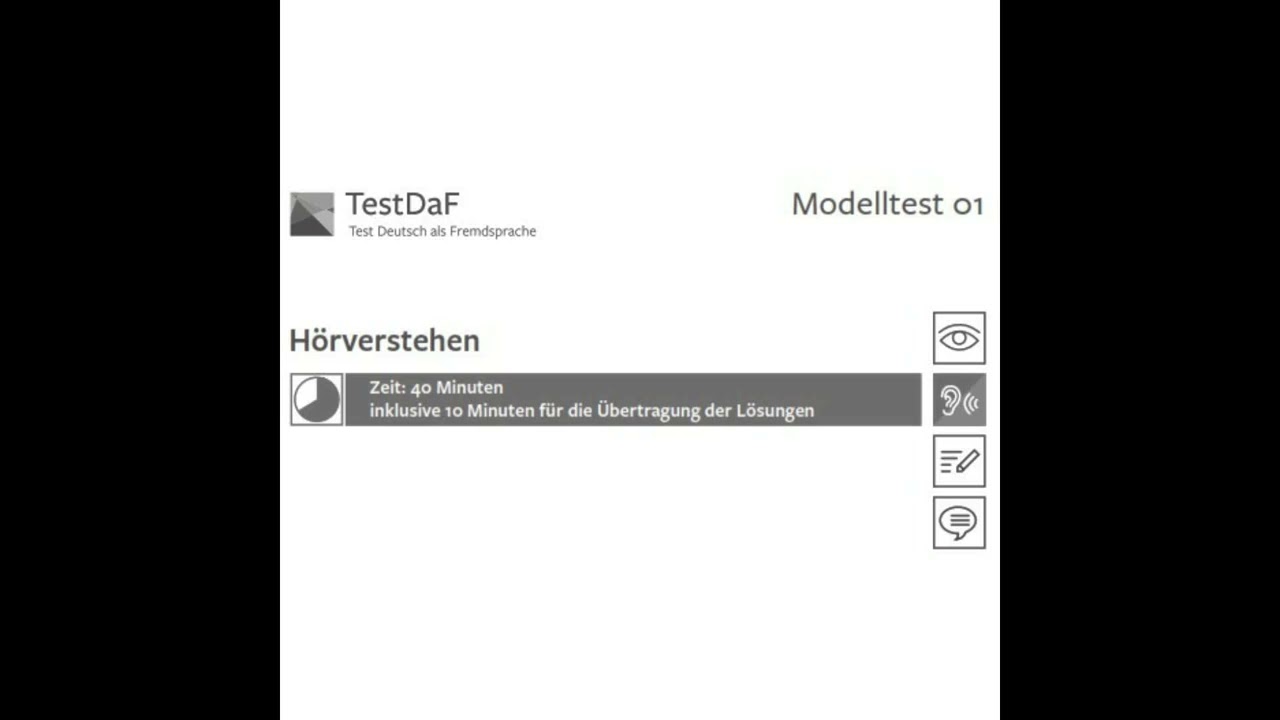 TestDaF – Modelltest 01 – Hörverstehen (2020)