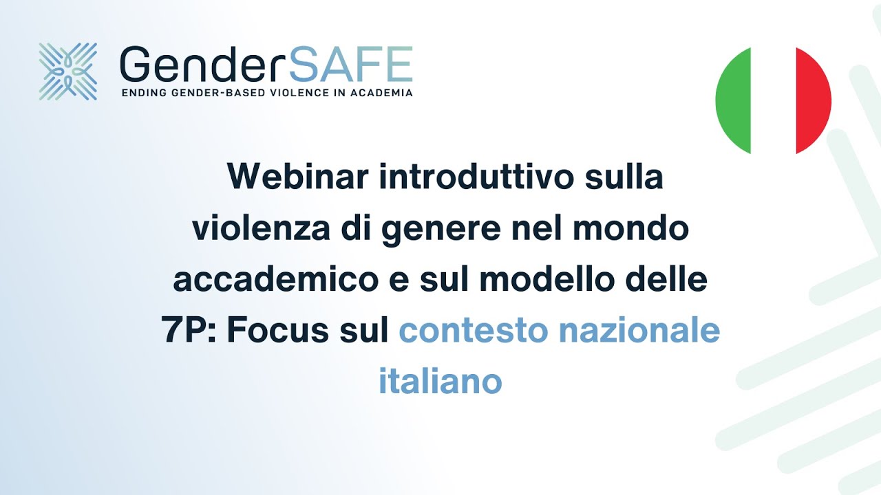 GenderSAFE introductory training in Italian