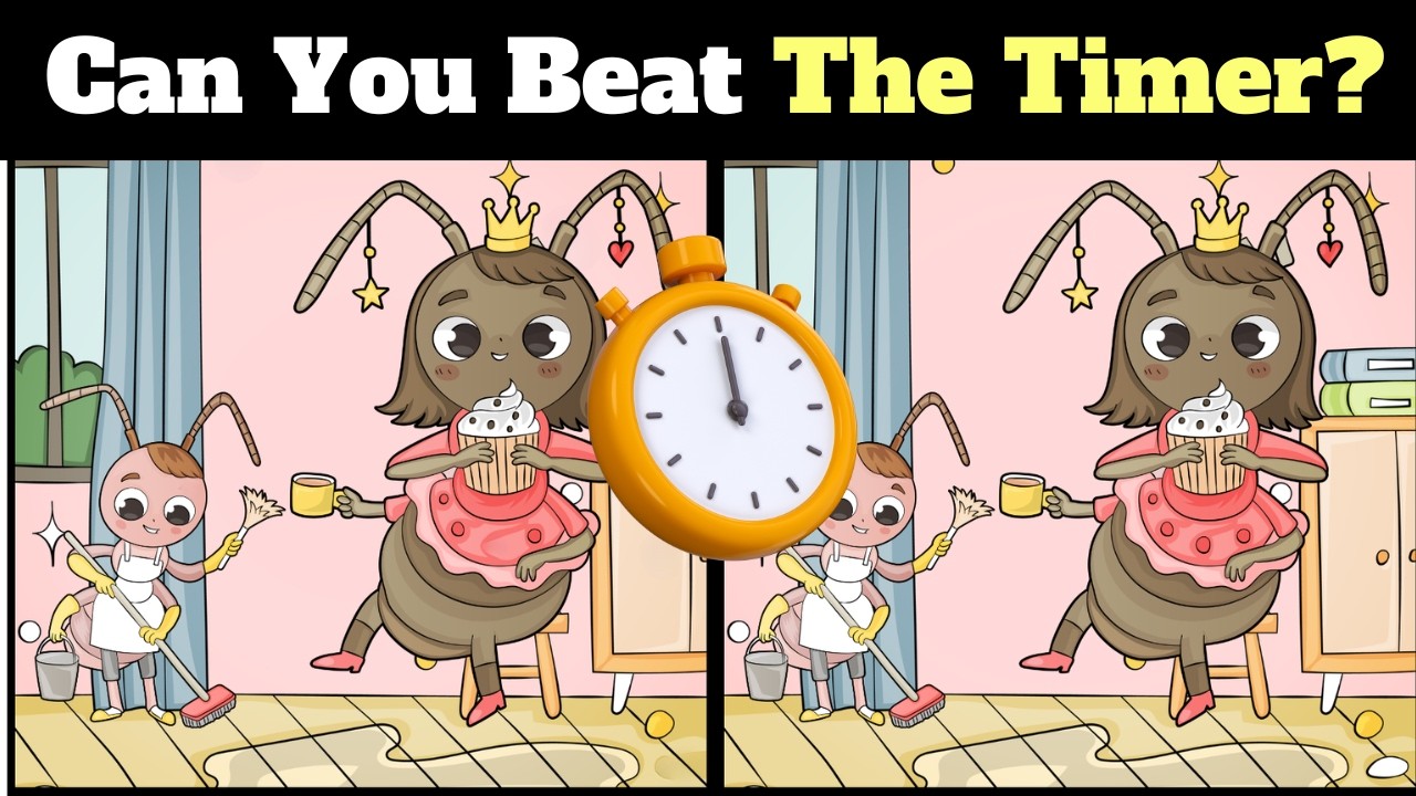 CAN YOU BEAT the CLOCK and SPOT WHAT'S DIFFERENT before TIME RUNS OUT Test Your Focus Brain Game