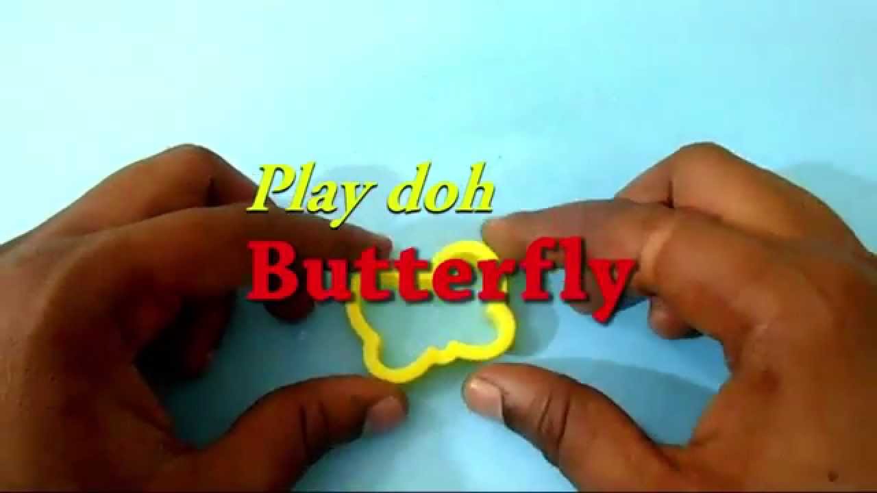 How to make Play Doh Glitter Rainbow Butterfly