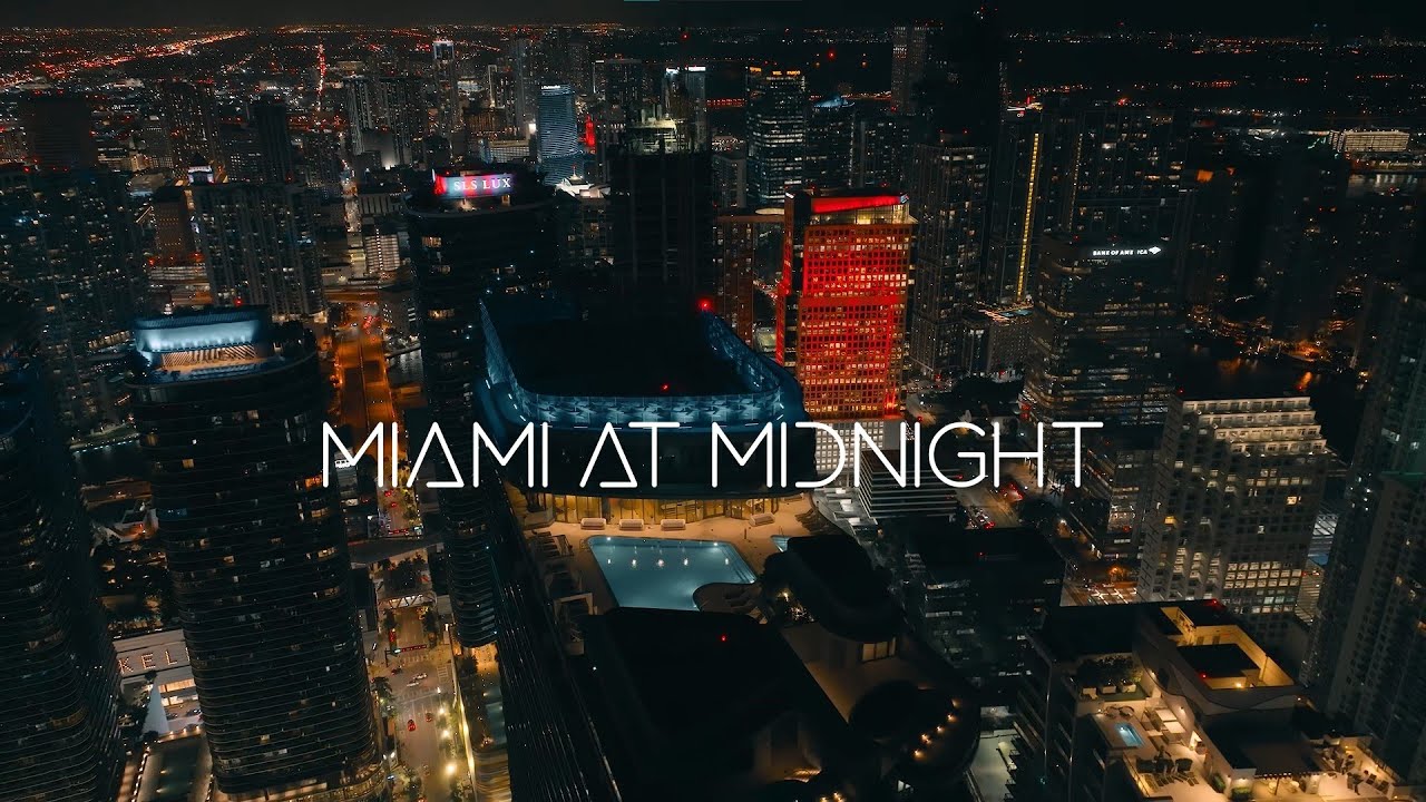MIAMI AT MIDNIGHT (Drone 4K) by DJI Mavic 3