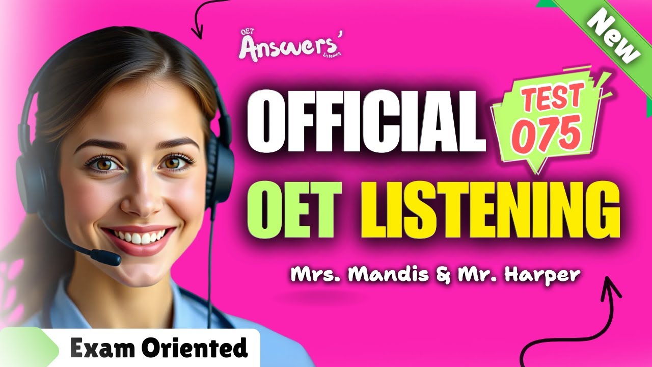 OET Listening Test Dec 16 2024 #oet #oetexam #oetnursing #oetlisteningtest