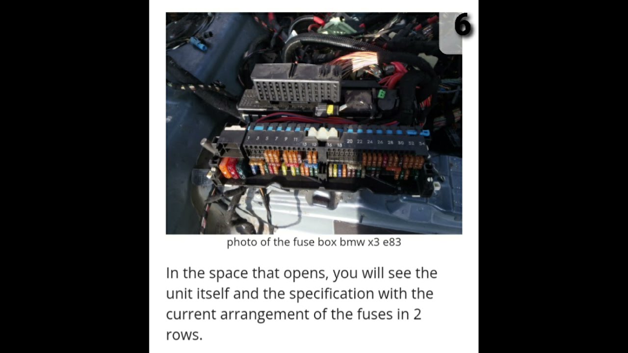 BMW X3 E83 Full Fuse Box Diagram With Location Details (2003-2010)#youtube#bmwx3 #fuse#box#diagram