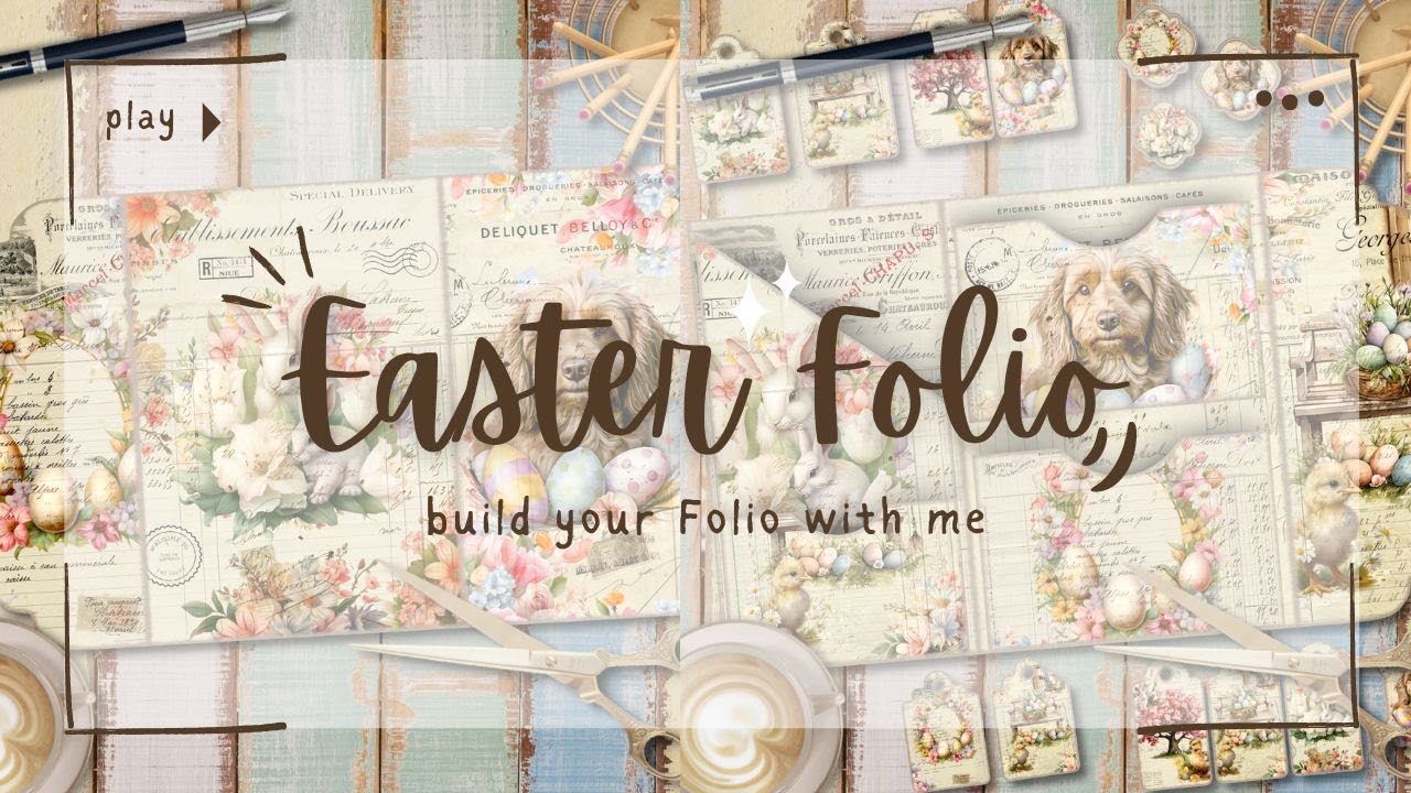 DIY Easter Junk Journal Folding Folio Tutorial: Creative Crafting Fun!