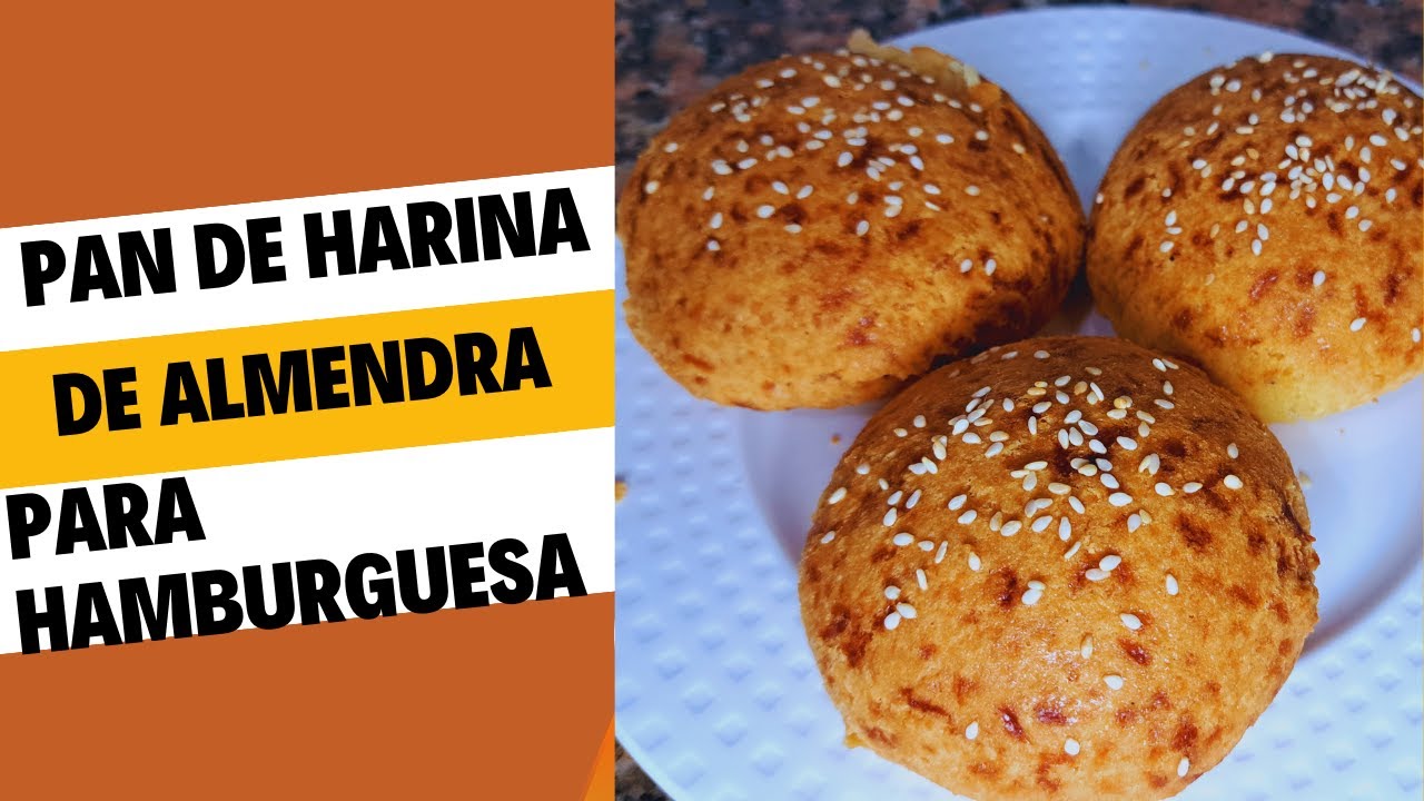 PAN DE HARINA DE ALMENDRA PARA HAMBURGUESA-FACIL Y SIN GLUTEN