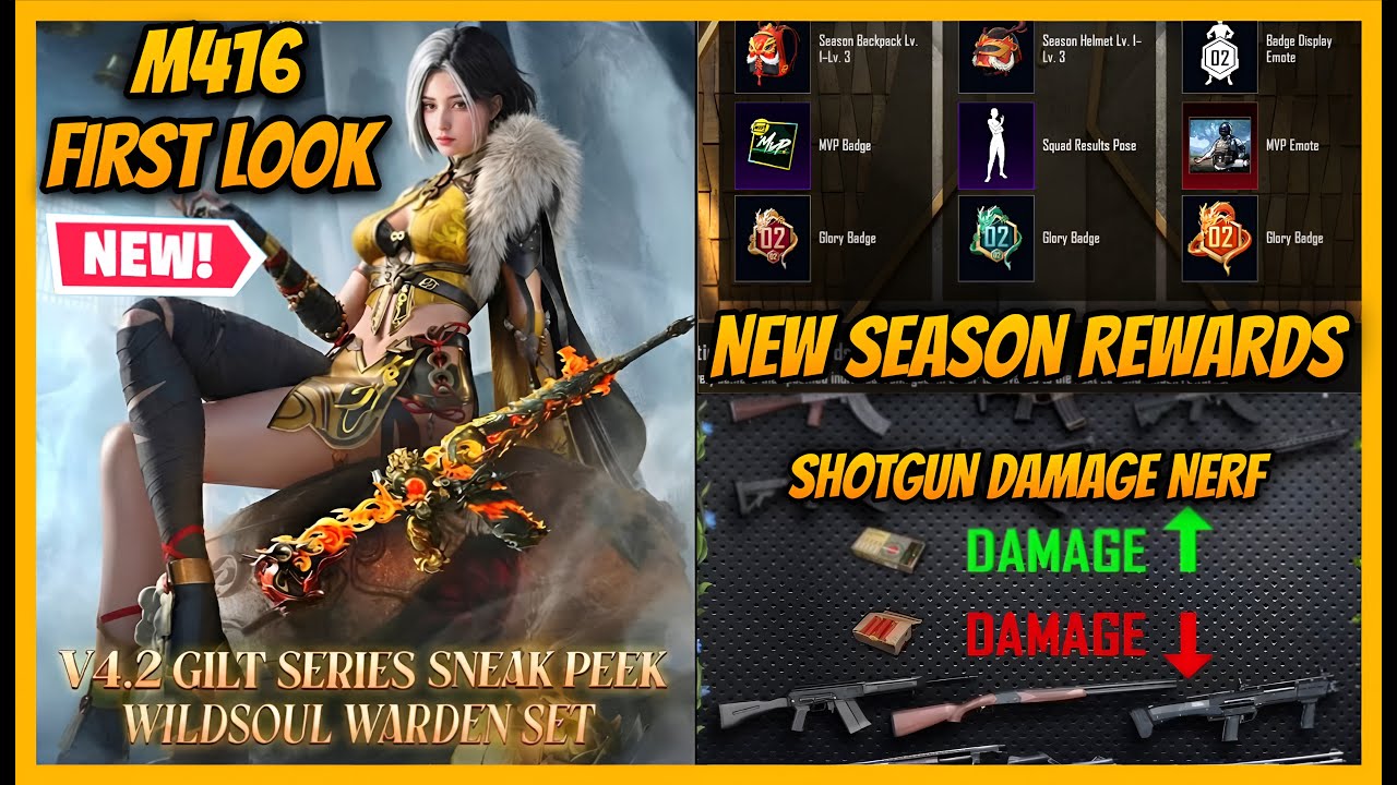 🔥UPGRADED M416 FIRST LOOK l ULTIMATE M416 CONFIRM l NEW SEASON REWARDS IN 4.2 UPDATE OF BGMI