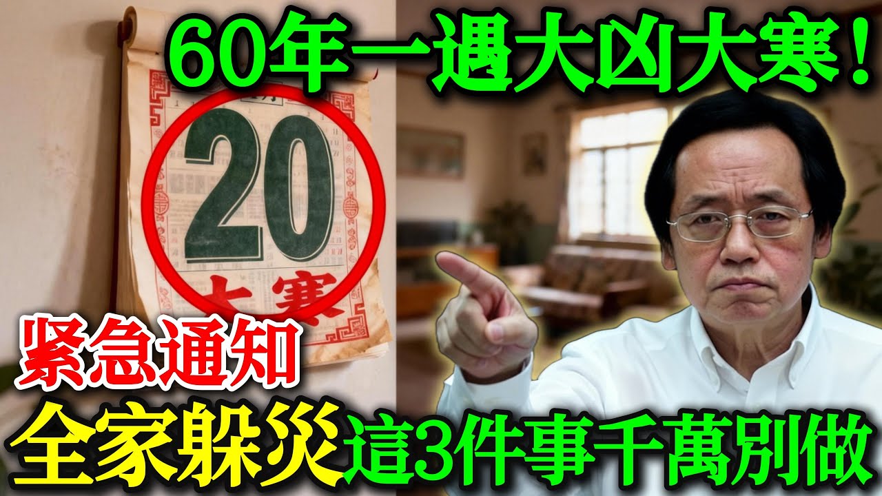 倪海廈：1月20號60年一遇「極寒」大寒！全年最後一次「換命」機會！倪師警告：這一天做對一件事，明年全家躲過一劫！#倪海廈 #大寒 #二十四節氣  #2026運勢 #赤馬劫 #保命 #居家風水