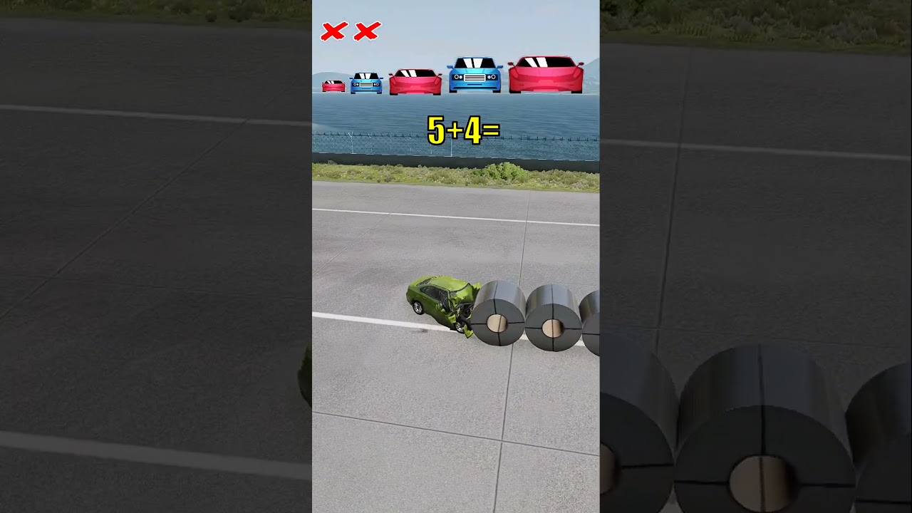 💥🚗BIG & SMALL Cars vs 210 TON STEEL COILS 💥 Extreme Car Crashes in BeamNG Drive 2025 🚗