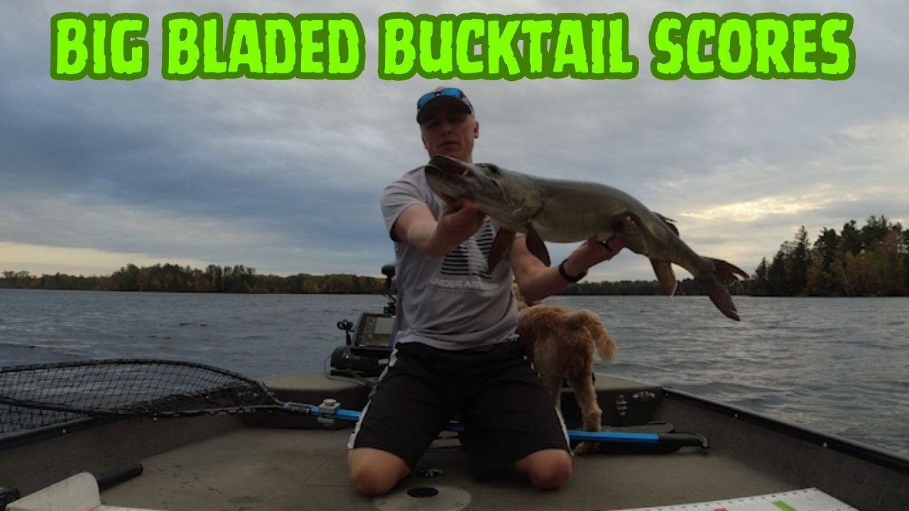 Musky Fishing in October with Big Bladed Bucktails!