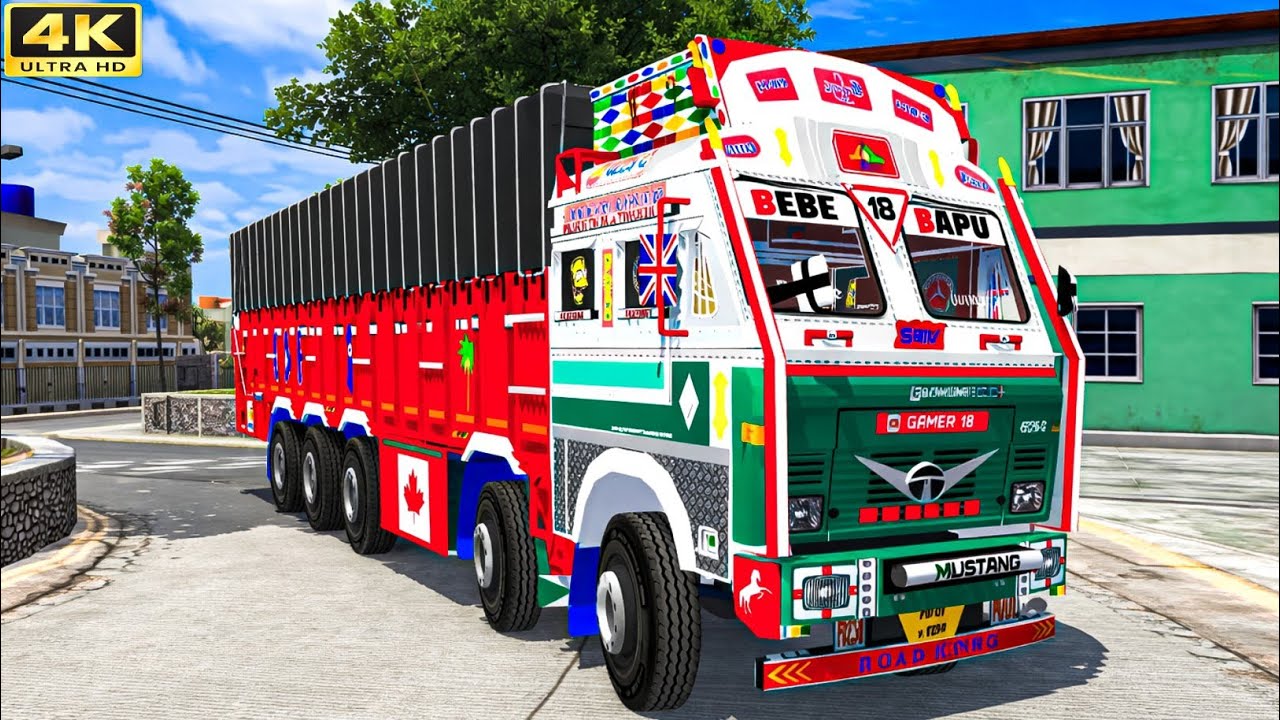 Heavy Loaded TATA 4025 Truck 🚛 | Indian Truck Goods Transport 🛣️ | BUSSID