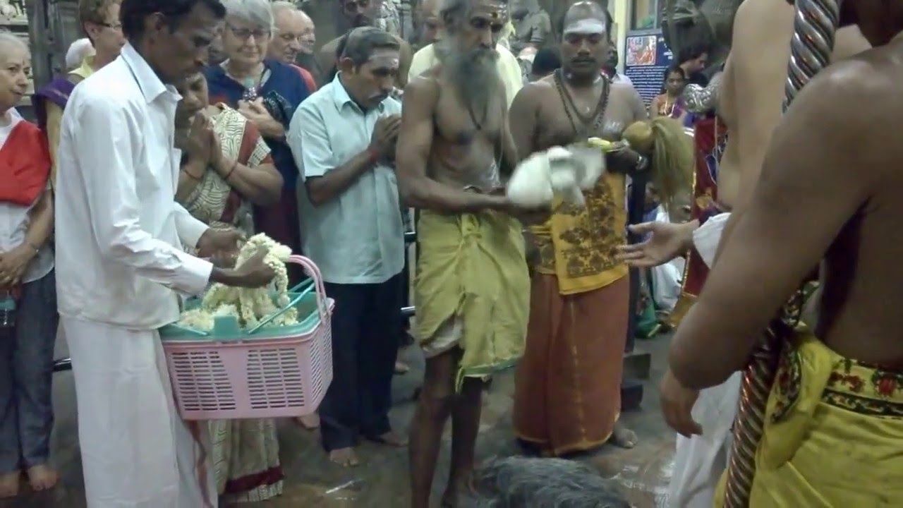 Aarti (Prayer) Ceremony at Meenaksha Temple Madurai