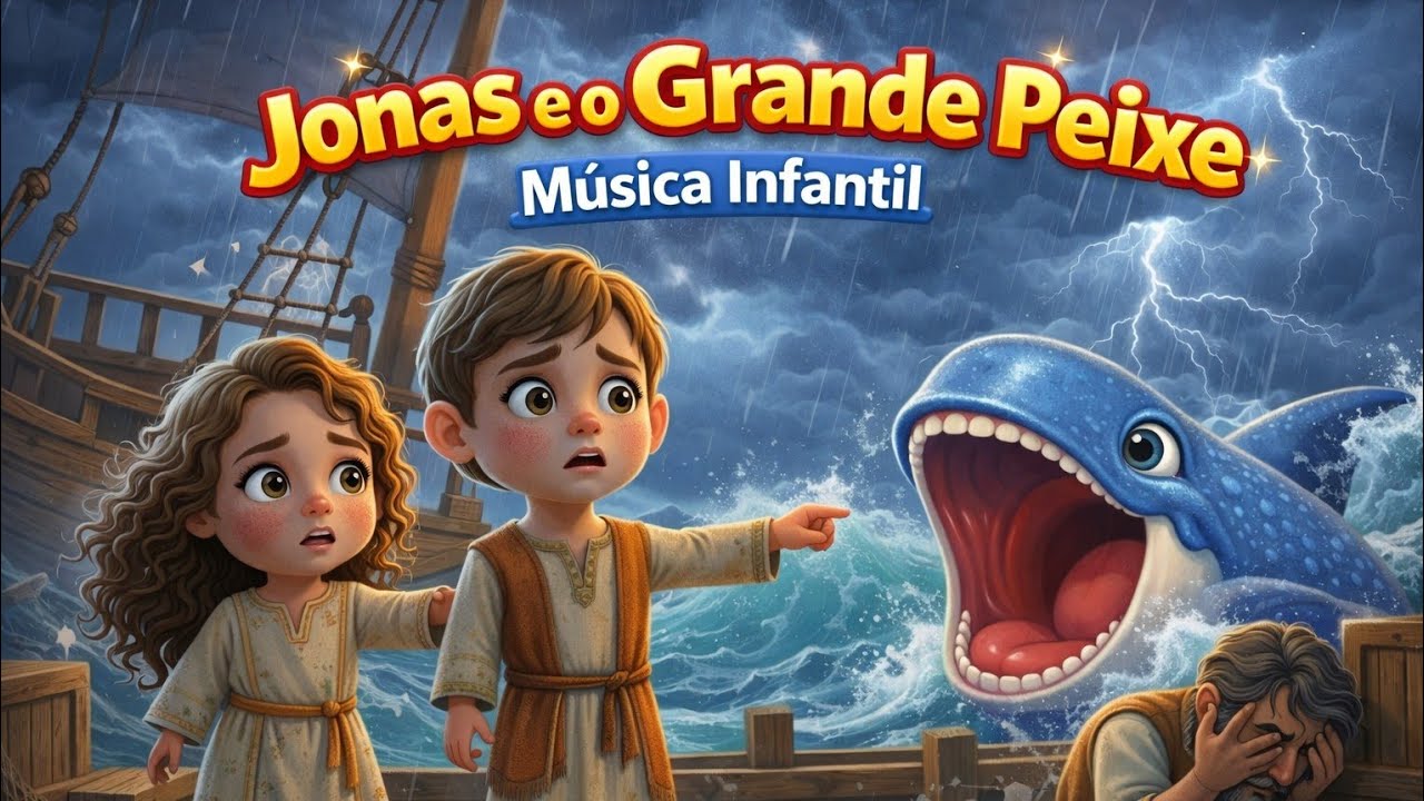 🎵Jonas e o Grande Peixe 🐳  | Música Cristã Infantil 