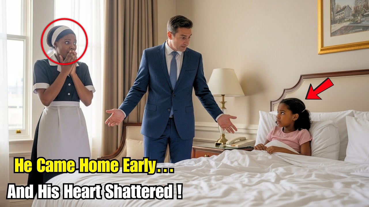 Billionaire Came Home Early and Found His Maid’s Sick Baby on His Bed — Her Word Brought Him to Tear