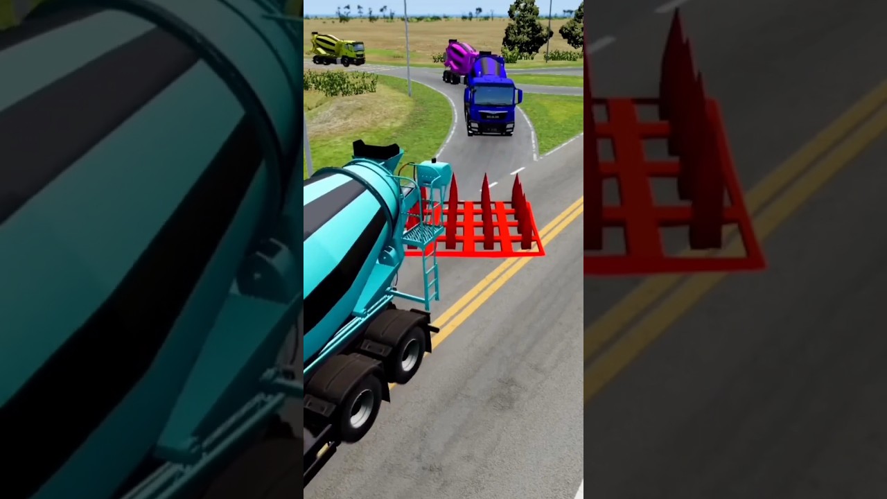 Wait for crash 😯 #truck #crash #viral #shorts