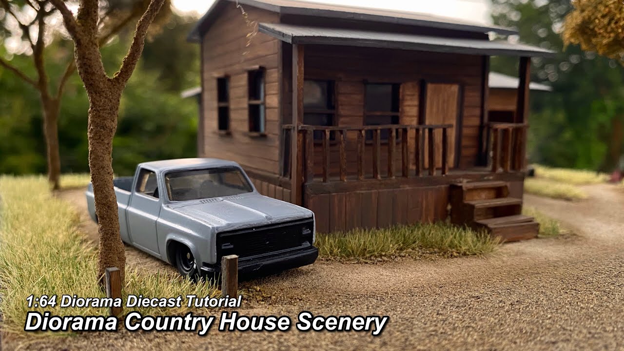 Making Realistic 1/64 Diorama Country House for HOT WHEELS DIECAST