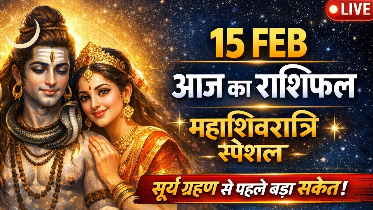 AAJ KA RASHIFAL | 15 February 2026 | आज का राशिफल | Today Horoscope | #dainikrashifal #dailyrashifal