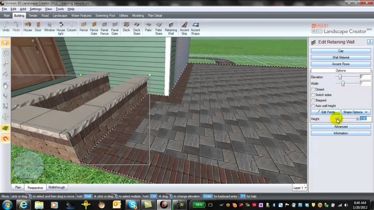 Uvision 3D - Planters and steps