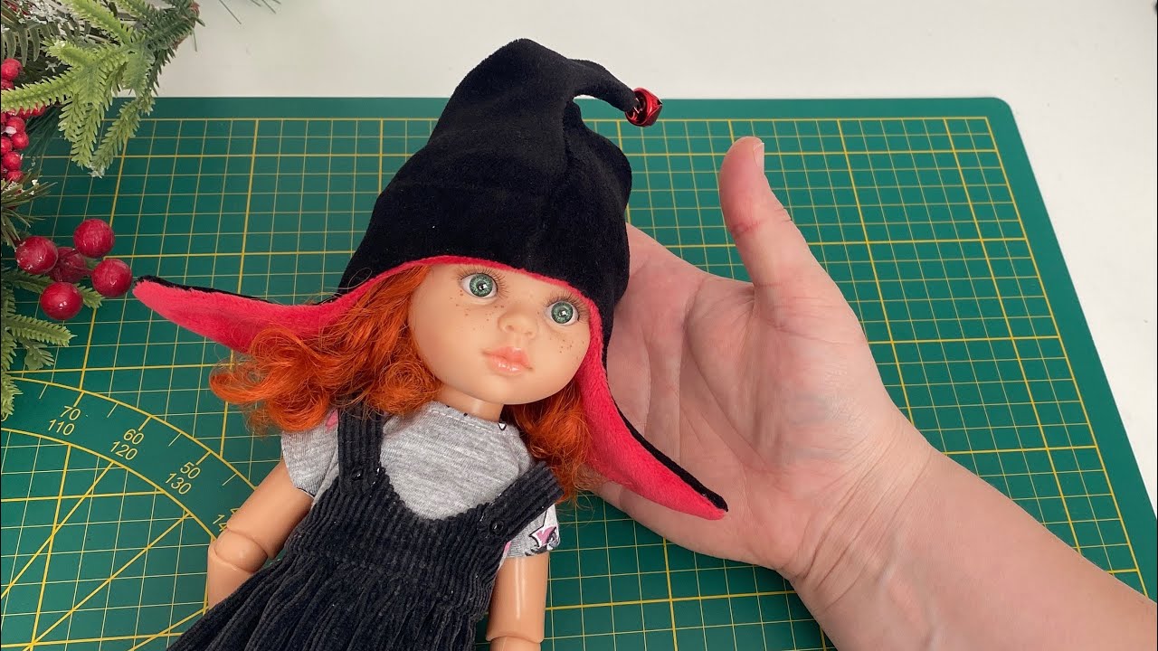 ✔DIY Elf Hat for Dolls. How to quickly and easily sew a gnome and elf hat.