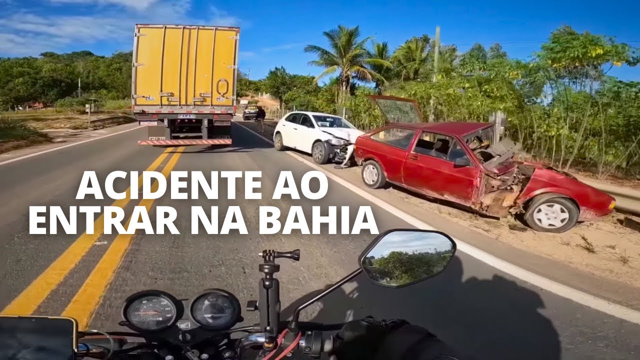 Mais um ACIDENTE na ESTRADA ao entrar na Bahia | USHUAIA DE CG 125 - EP96