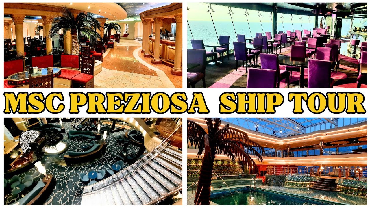 Экскурсия по кораблю MSC PREZIOSA, включая шведский стол и каюту — все общественные зоны